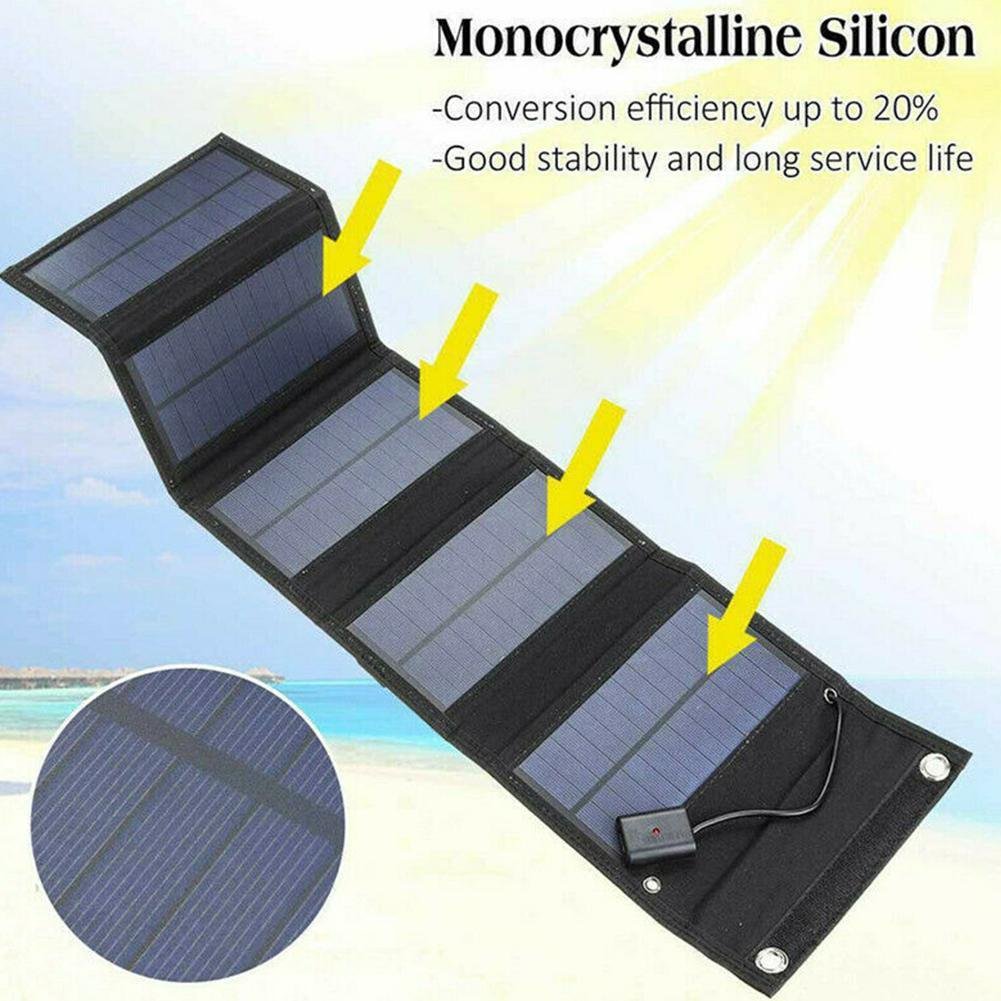 25W solar foldable bag charger 70W adjustable 5V USB outdoor mobile phone portable solar panel charging