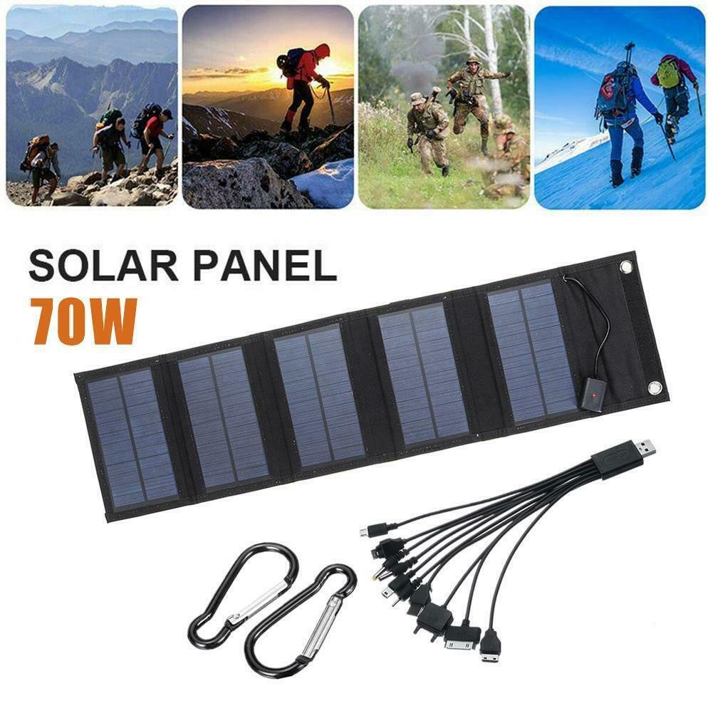25W solar foldable bag charger 70W adjustable 5V USB outdoor mobile phone portable solar panel charging