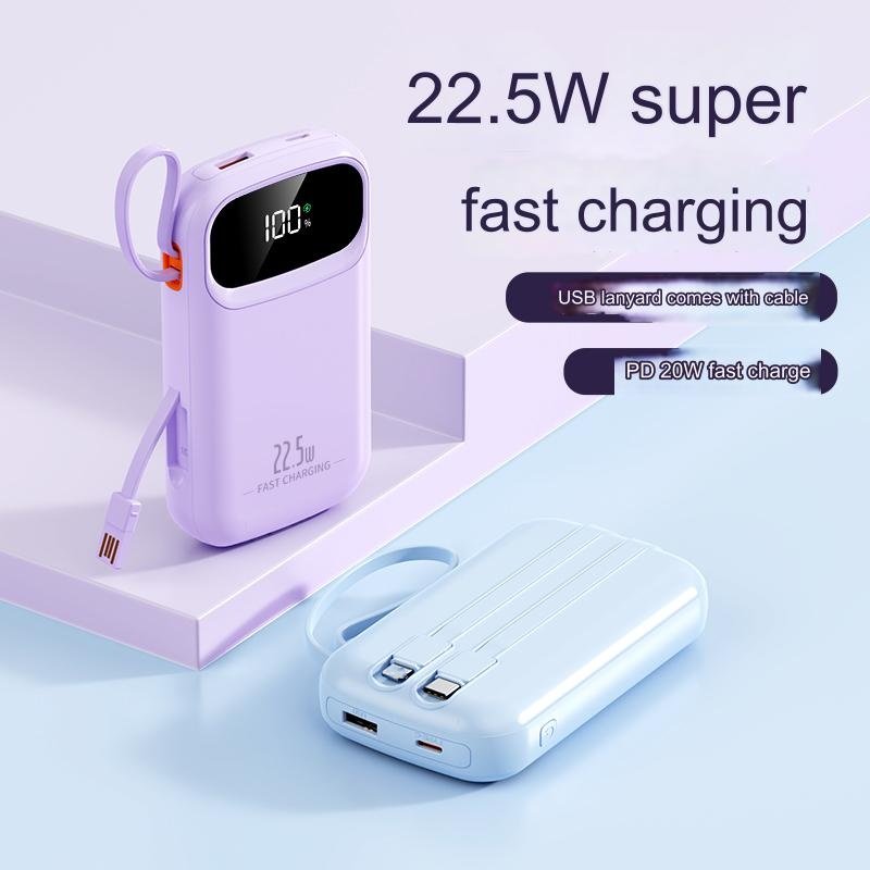 20000mah powerbank carregador banco de portability portable battery fast charger power bank 20000mah 10000mah with 2 Cable