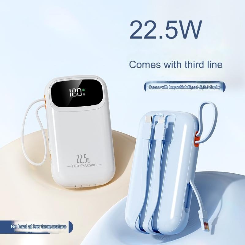 20000mah powerbank carregador banco de portability portable battery fast charger power bank 20000mah 10000mah with 2 Cable
