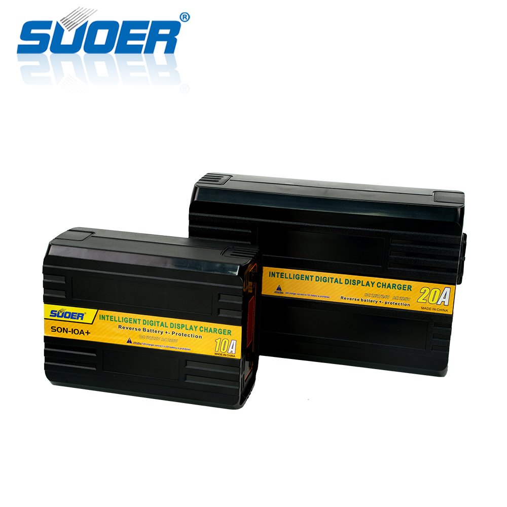 Suoer Digital Display 20A 12 Volt 24V auto smart solar battery charger