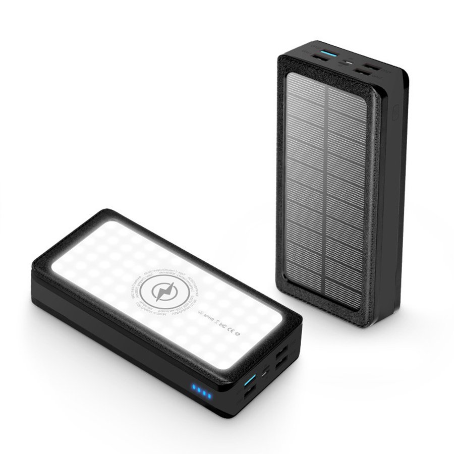 Factory Supply Discount Price Solar Power Bank Wireless Portable Charger 30000Mah 60000Mah Power Bank