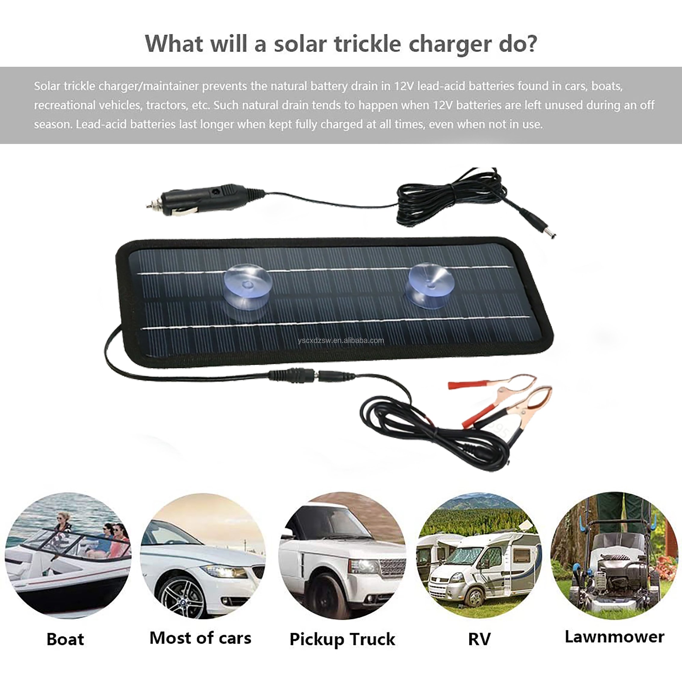 5W car 18V lead-acid battery solar charging board car solar charger
