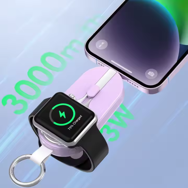 Best Seller Promotion Gift Small Mini Portable Solar Power Bank 5000mah Smart Watch Keychain Charger Wireless