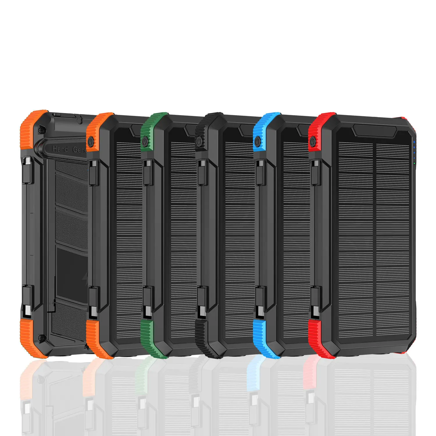 20000mAh 30000mAh Solar Power Bank With Cigarette Lighter And Flashlight Hand Crank Power Bank With Solar Panel Charging
