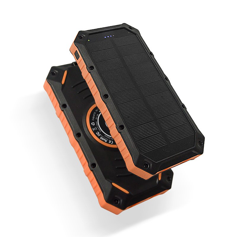 Solar Charger Triple Usb Port Powerbank with Led Light Solar Panel Charge for Travel And Camping Solar Power Bank 20000mah