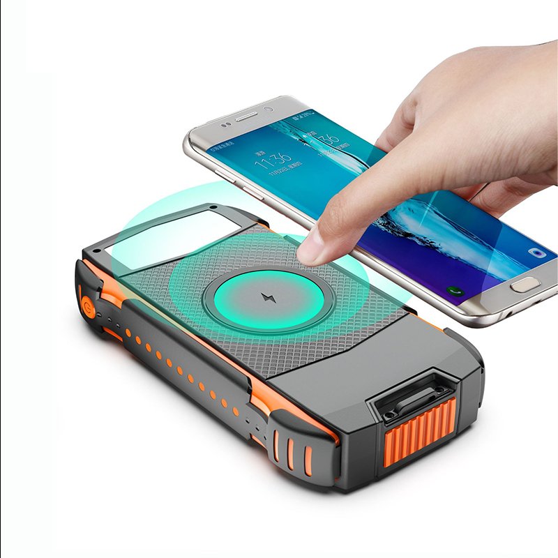 Solar charger 20000mAh Power Bank two-way fast charge output built-in waterproof bright flashlight mobile power