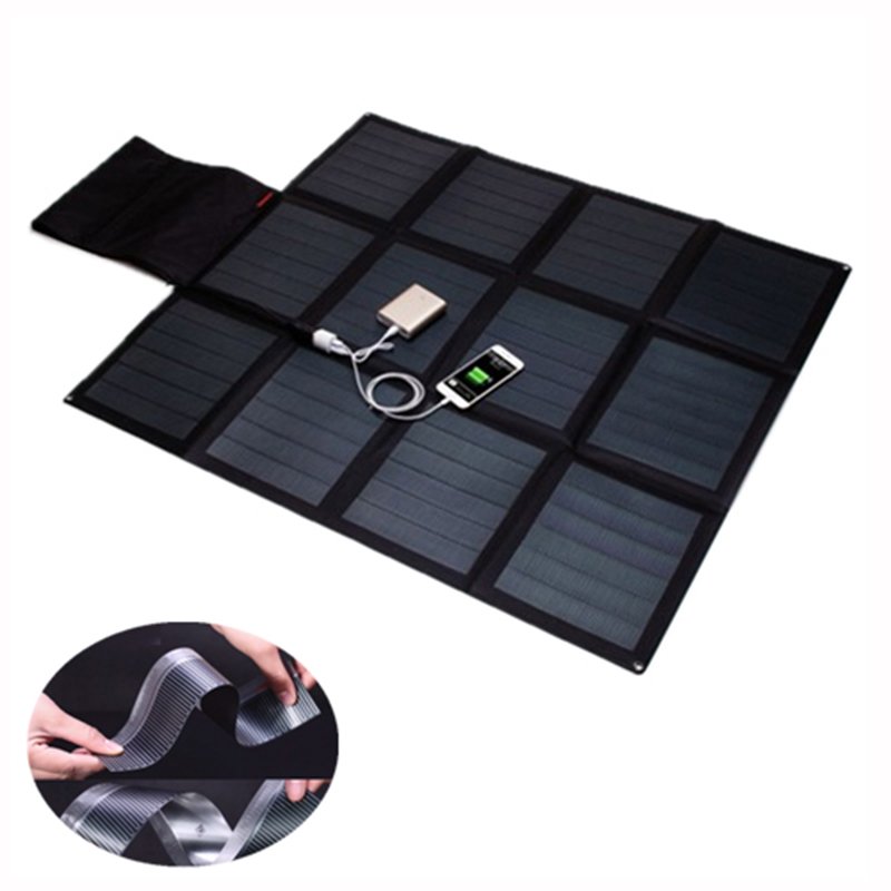 Portable foldable flexible solar power panel for charging solar power banks