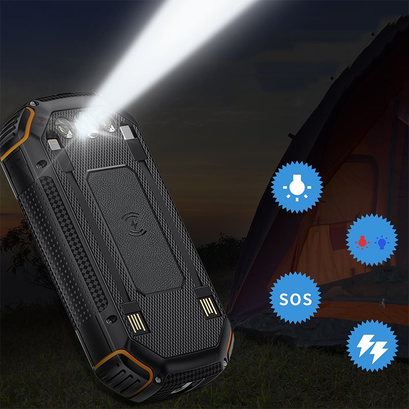 20000mAh Outdoor rugged External Battery Pack solar charger wireless charger solar power bank Waterproof with Flashlight
