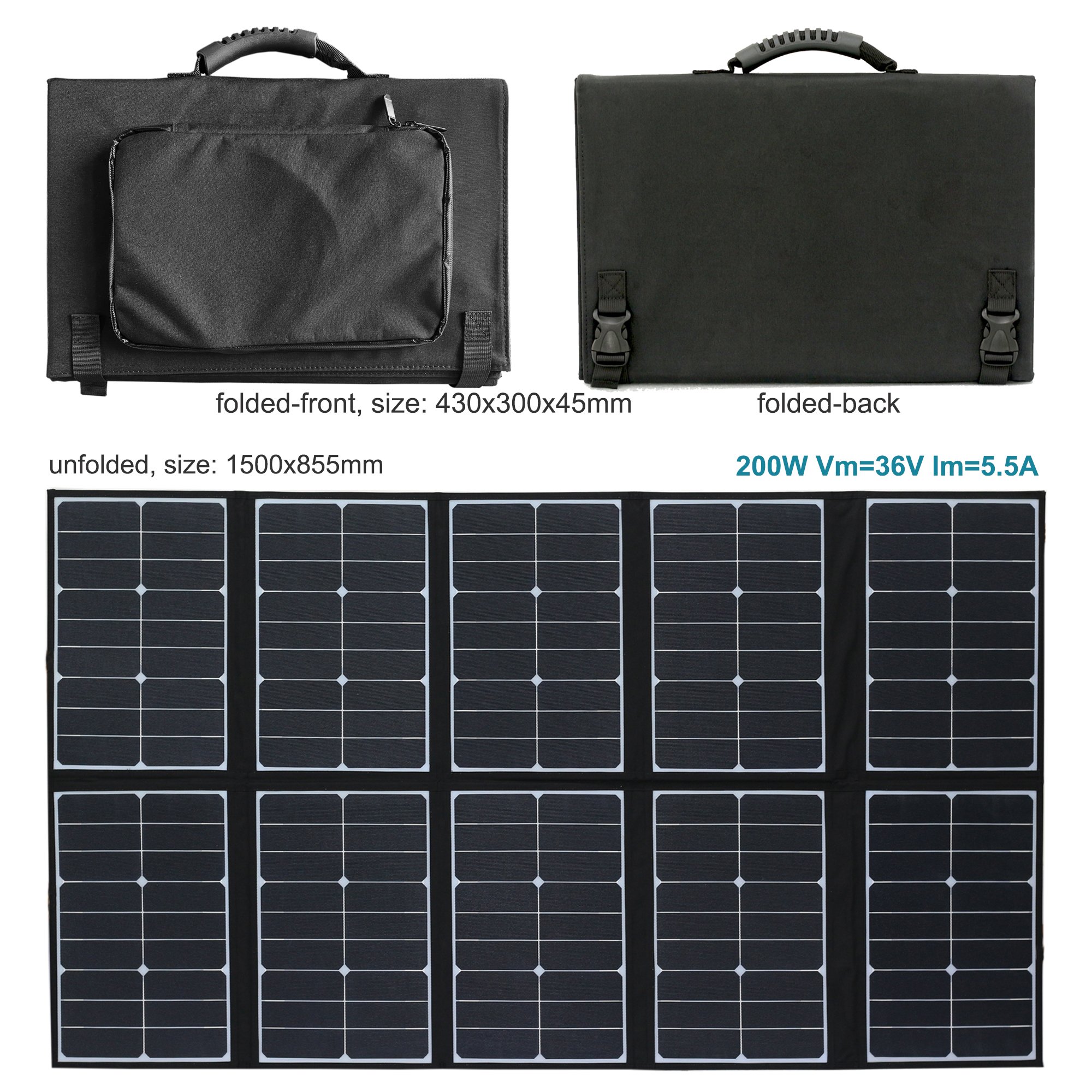 200W 300W 48V high voc Solar blanket portable folding solar panel charger