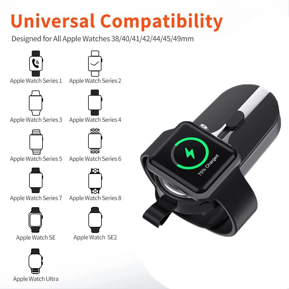 Christmas Gift 4 In 1 Key Chain Power Bank Wireless Charging For iWatch Mini Portable Solar Power Bank 3000mAh Type-c