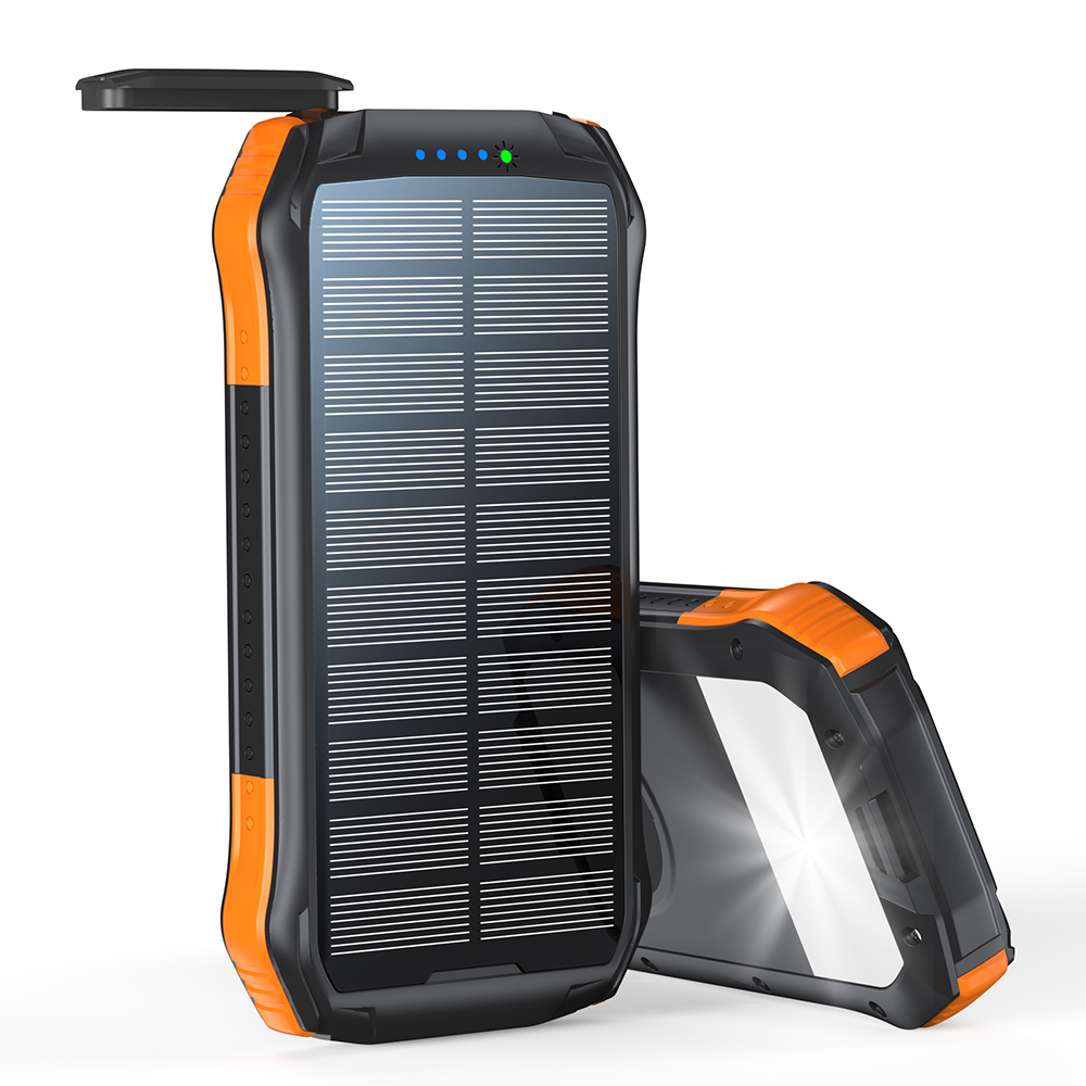 New Products 2024 Solar Charger Large Capacity 16000mAh Portable External Spare Battery Outdoor Waterproof Solar Power Bank