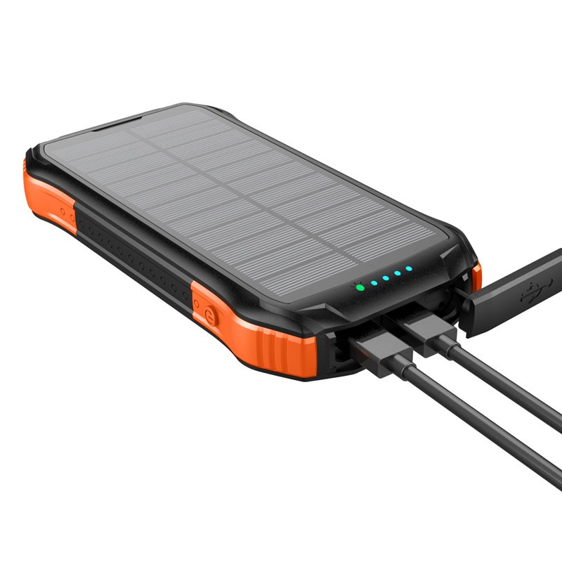 New Products 2024 Solar Charger Large Capacity 16000mAh Portable External Spare Battery Outdoor Waterproof Solar Power Bank