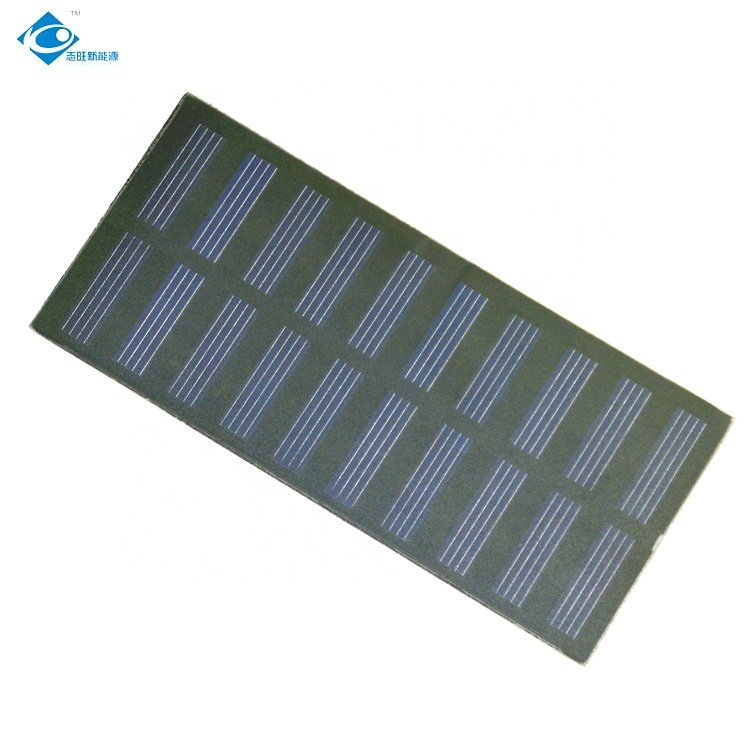 5V PET Solar Photovoltaic Panel ZW-13260P Thin Film Solar Panel 0.6W Waterproof Portable Solar Panel Charger