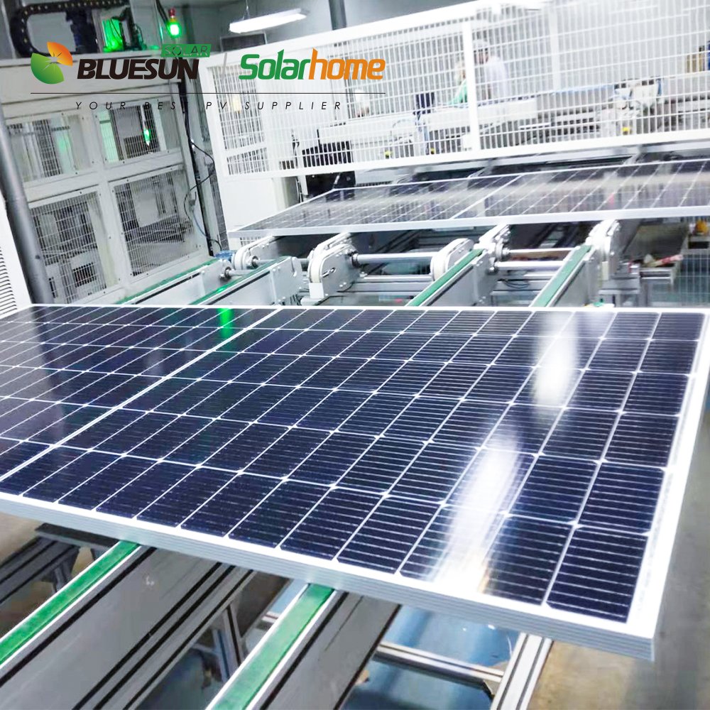 Bluesun EU Warehouse 565W Solar Panel 610W Quotes Home Use Bifacial Solar Panel Plate Type for Solar Energy System