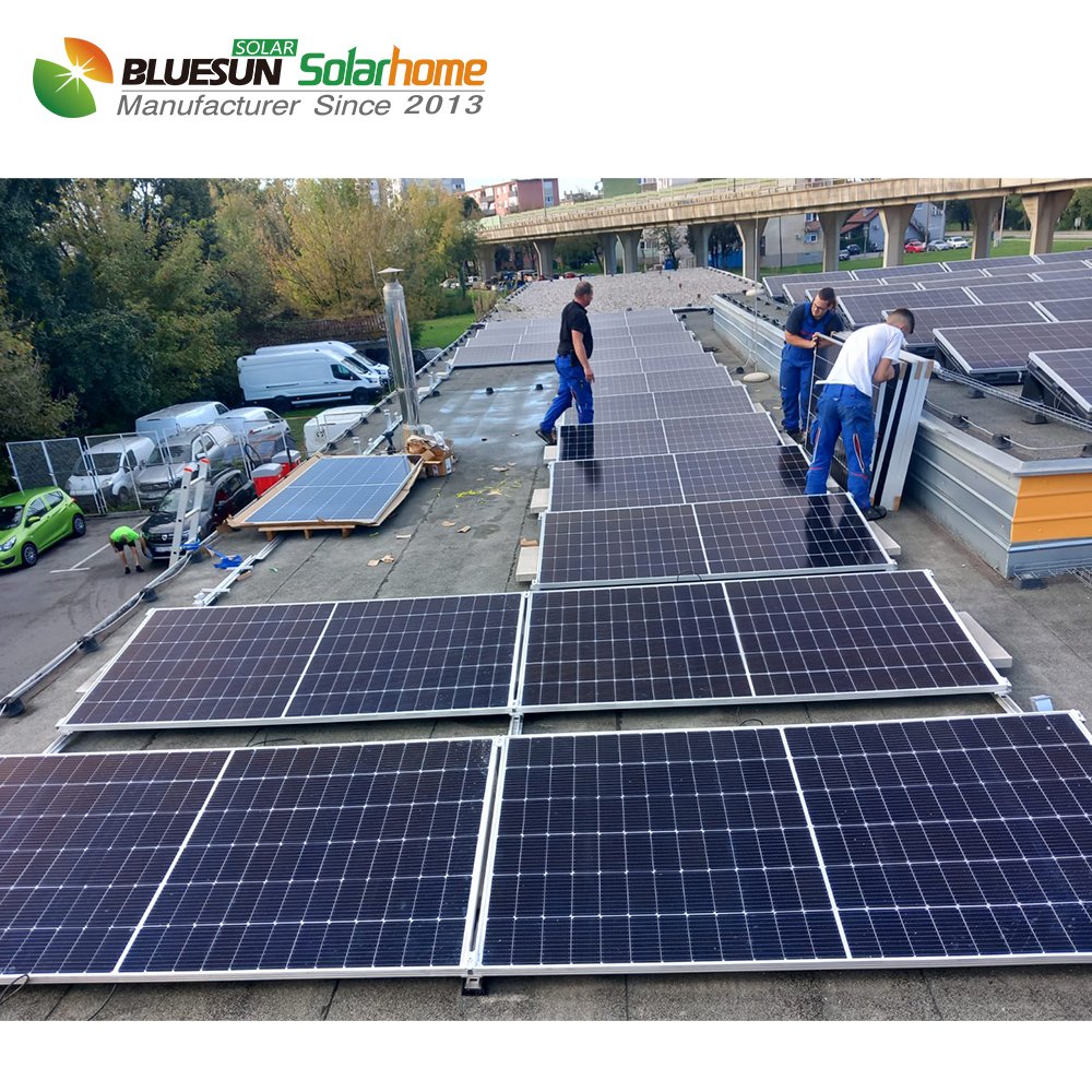 Bluesun EU Warehouse 565W Solar Panel 610W Quotes Home Use Bifacial Solar Panel Plate Type for Solar Energy System