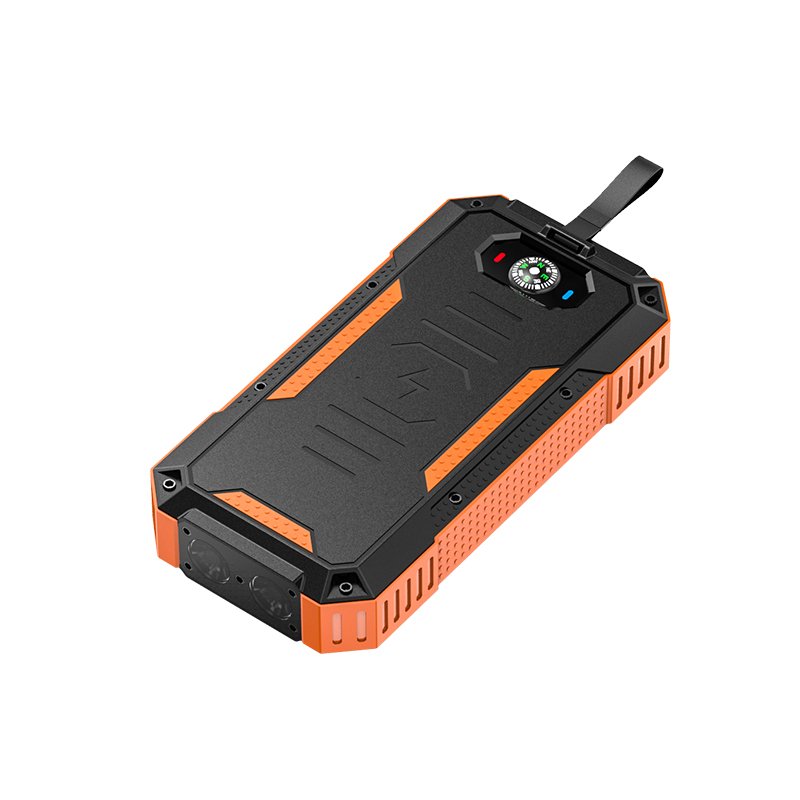 Solar Power Bank Waterproof 30000mAh Solar Charger USB Ports External Charger Powerbank with LED Light