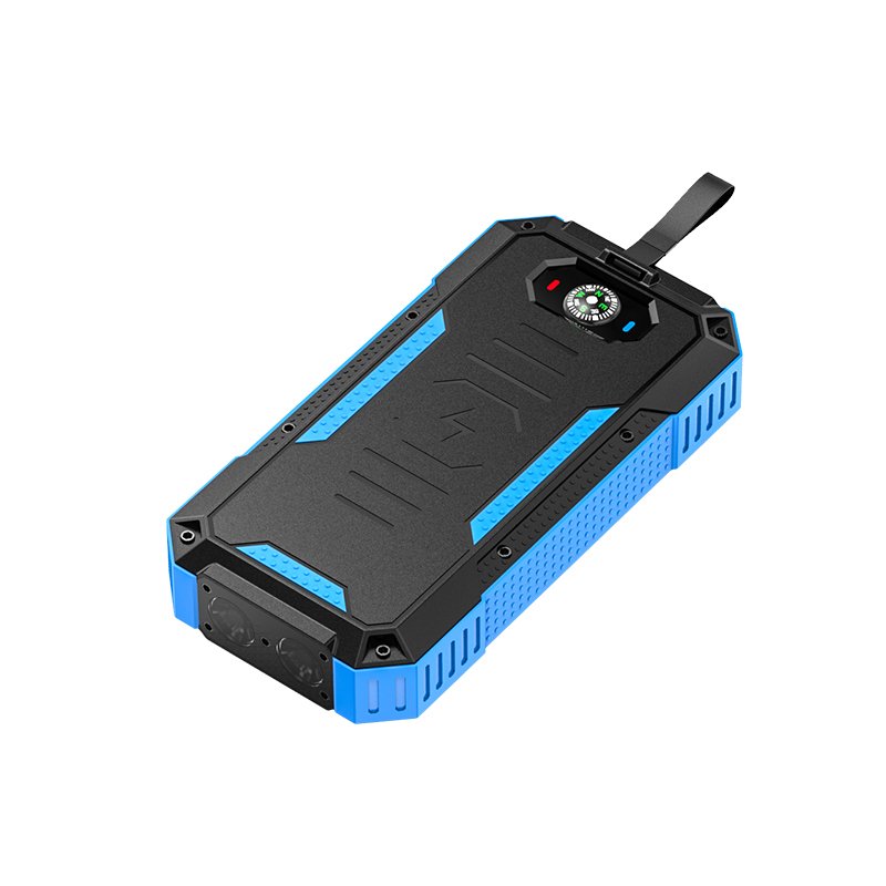 Solar Power Bank Waterproof 30000mAh Solar Charger USB Ports External Charger Powerbank with LED Light