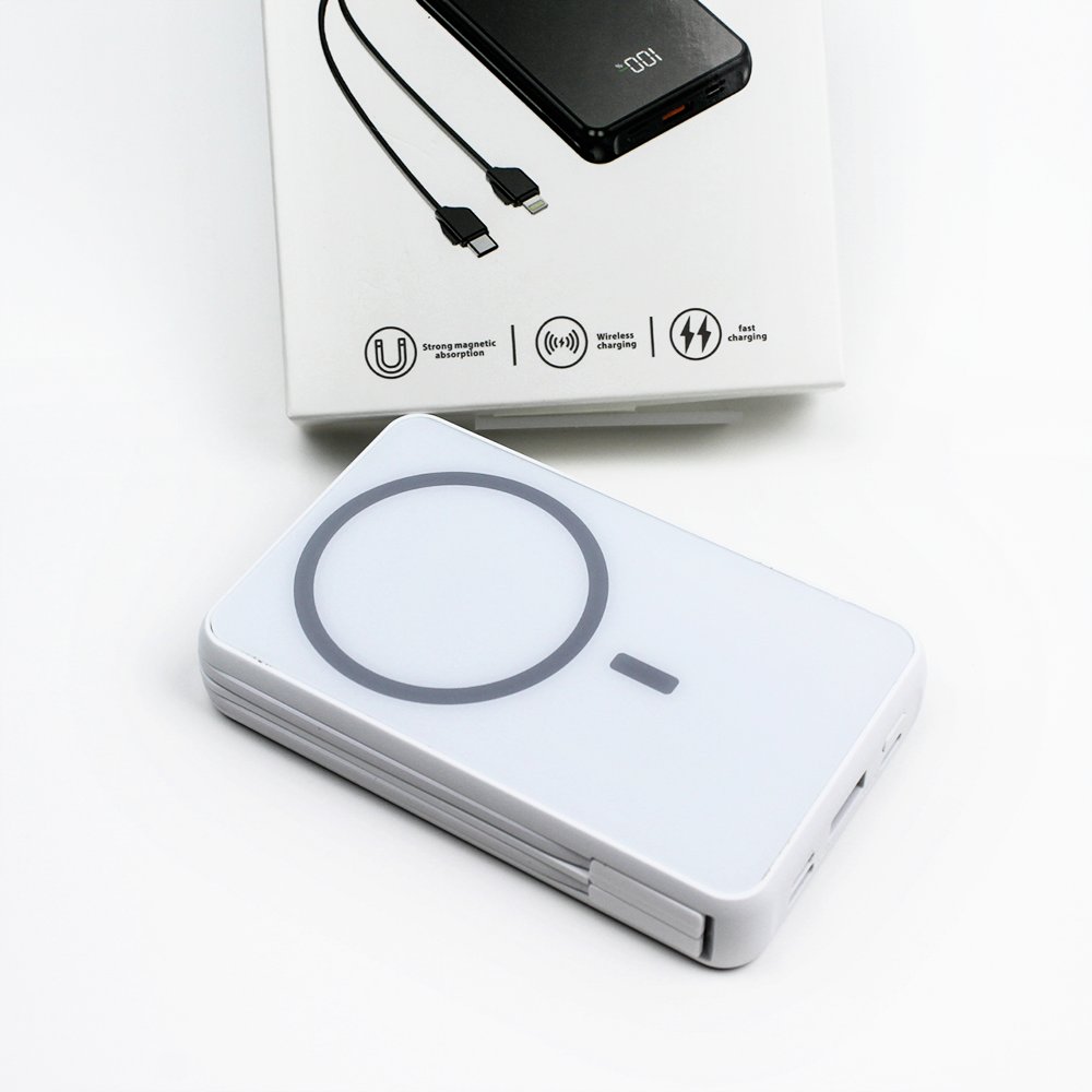 2024 New Fast Charging 20000mAh Wireless Magnetic Power Banks Chargers 2 in 1 Power Bank Wireless Power Bank