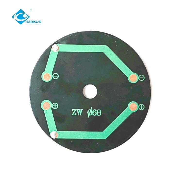 2V Customized Solar Panel ZW-Dia68-3 Round Epoxy Adhesive Solar Panel 0.23W Mini Solar Panels Power Charger
