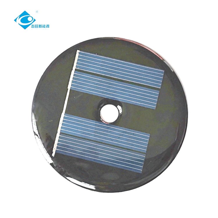 2V Customized Solar Panel ZW-Dia68-3 Round Epoxy Adhesive Solar Panel 0.23W Mini Solar Panels Power Charger
