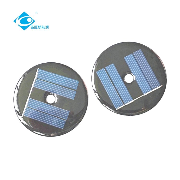 2V Customized Solar Panel ZW-Dia68-3 Round Epoxy Adhesive Solar Panel 0.23W Mini Solar Panels Power Charger