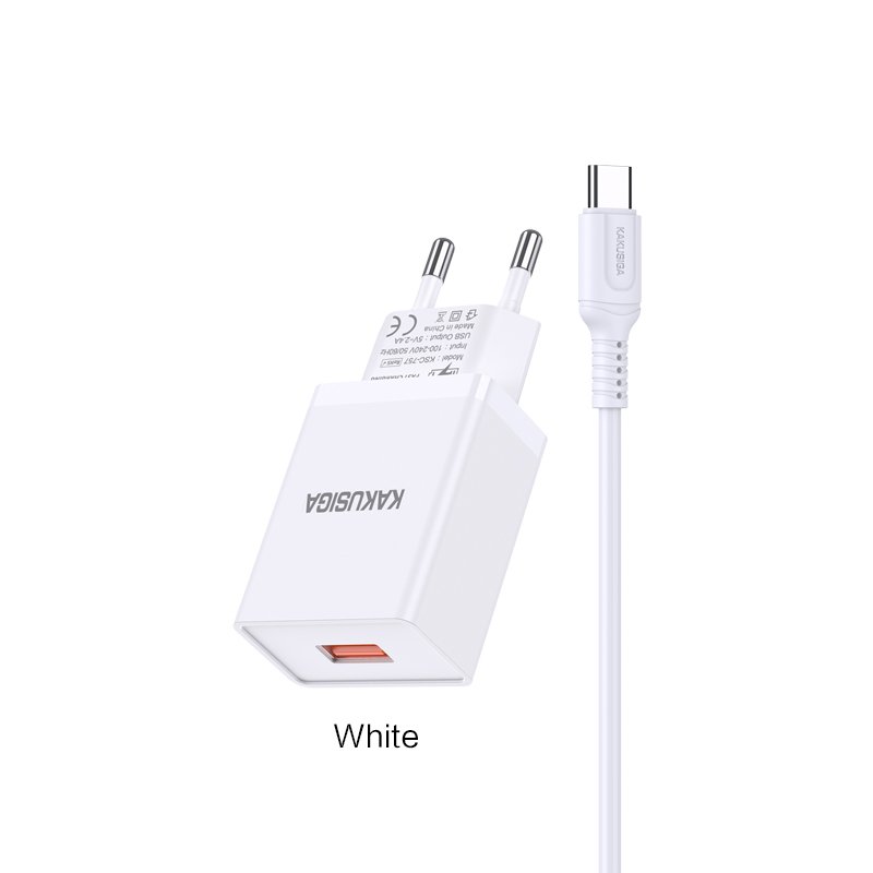 kaku/kakusiga. KSC-931 High quality Adapter best price KSC-931 Single Port Smart Charger Set (Type c) (EU) android charger