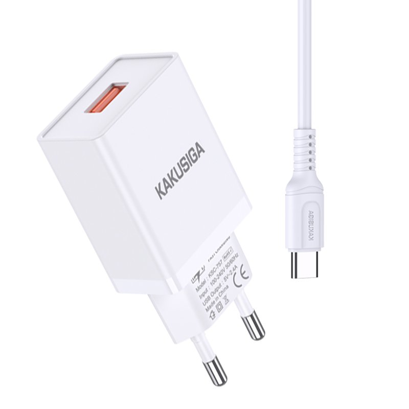 kaku/kakusiga. KSC-931 High quality Adapter best price KSC-931 Single Port Smart Charger Set (Type c) (EU) android charger