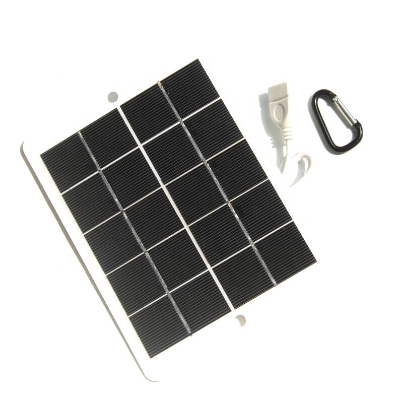 3W 5V Easy Carry Solar Phone Charger Solar Power Bank Charger Ideal for Outdoor Use Semi-Flexible Polycrystalline Solar Panel