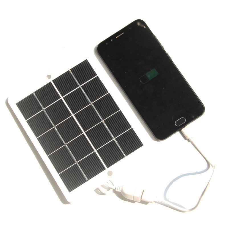 3W 5V Easy Carry Solar Phone Charger Solar Power Bank Charger Ideal for Outdoor Use Semi-Flexible Polycrystalline Solar Panel