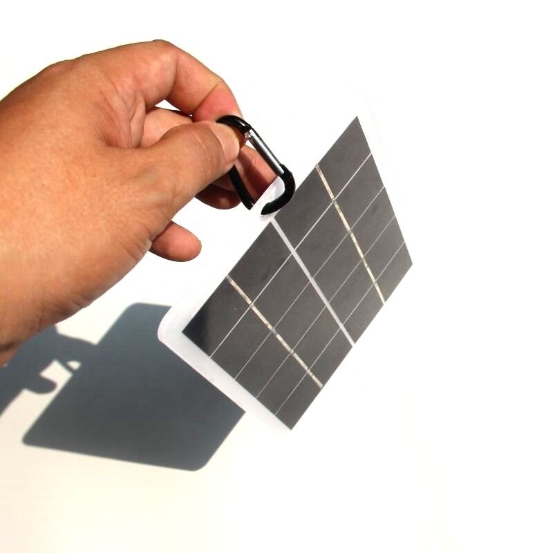 3W 5V Easy Carry Solar Phone Charger Solar Power Bank Charger Ideal for Outdoor Use Semi-Flexible Polycrystalline Solar Panel