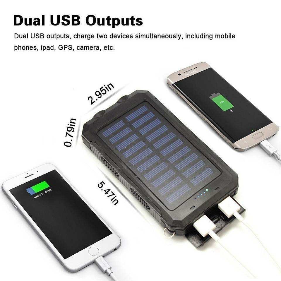Solar Panel Power Bank Waterproof Solar Generator Portable Charger Power Bank 8000mah