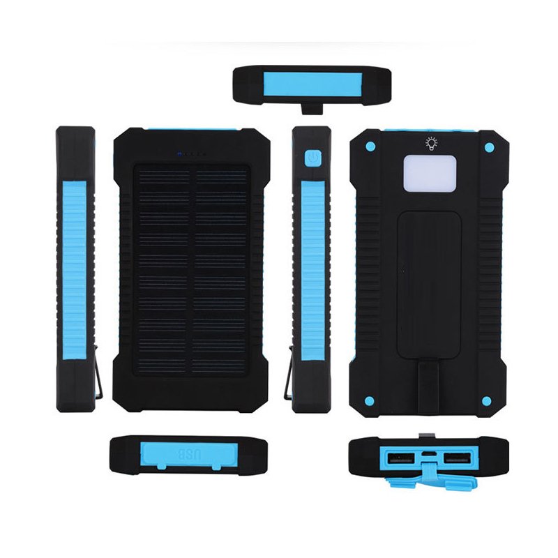 2024 Trending Product 15000 mAh Solar energy Power Bank with LED light Camping Portable Charger with Hook