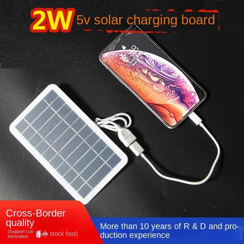 High Quality Factory 2W 10W 5V Solar Charger Panels Mobile Power Bank Outdoor Charger Portable