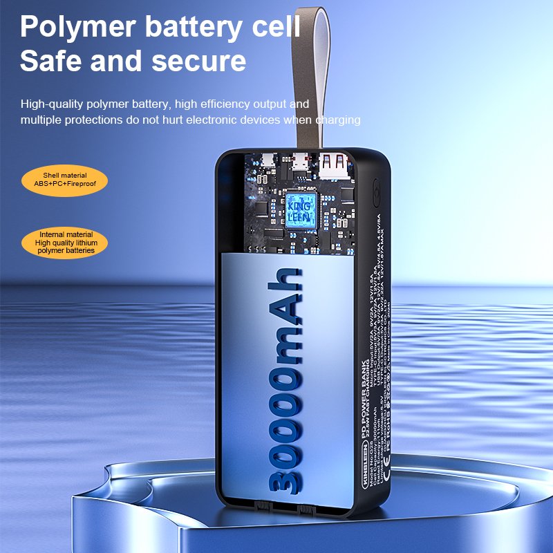 Portable Big Capacity 50000mah Powerbank Led Digital Display 4usb Type-c Output Usb C Pd 22.5w Power Bank 50000mah Fast Charging