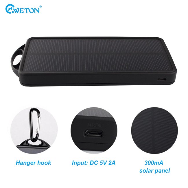 High Capacity Power Bank 8000mAh with 32 Flashlights dual usb Output Mobile Charger Solar Power Bank