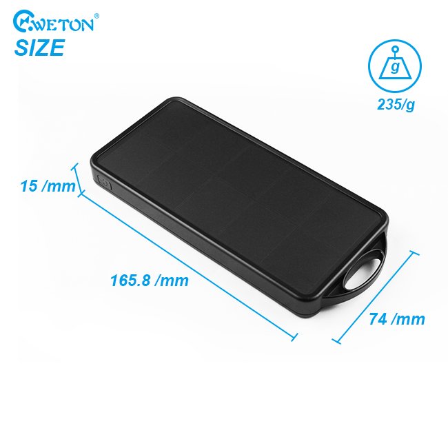 High Capacity Power Bank 8000mAh with 32 Flashlights dual usb Output Mobile Charger Solar Power Bank