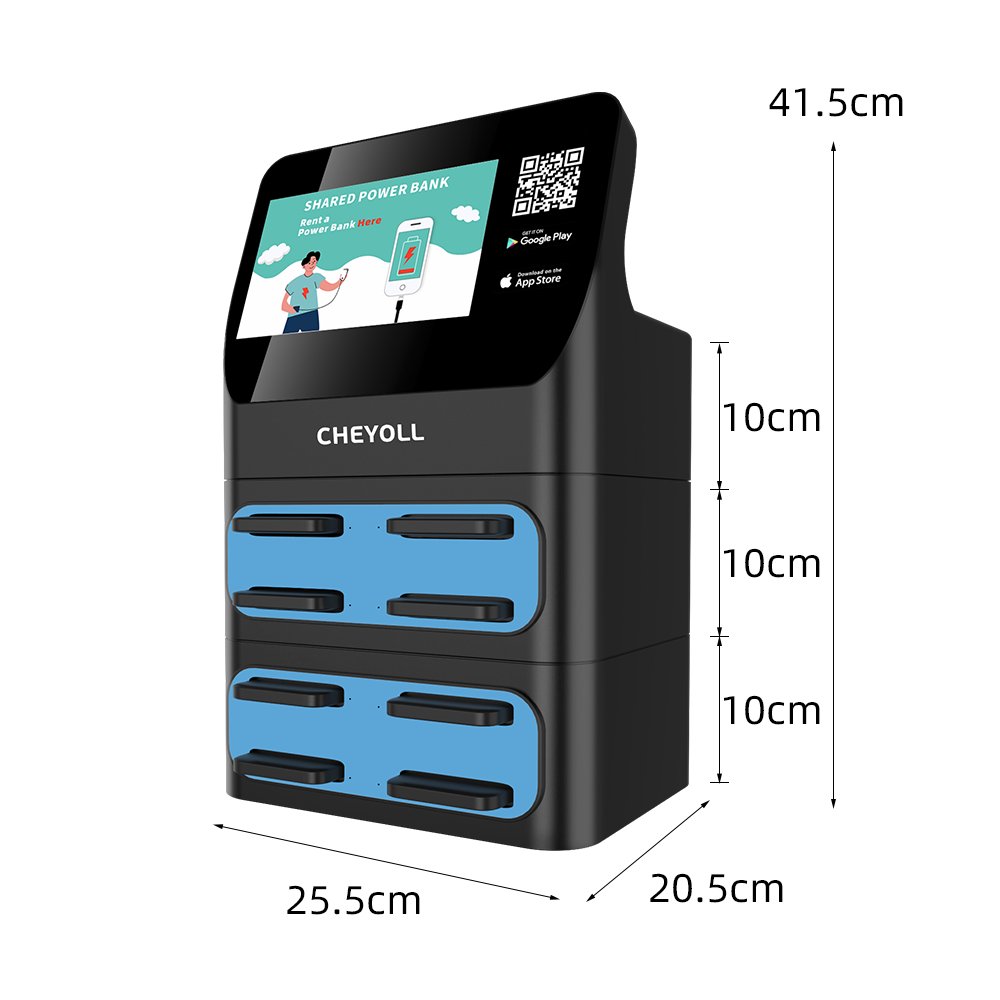8Slots High Capacity 5000Mah Portable Shared Station relink power bank rent black qr code sharing power bank bkash