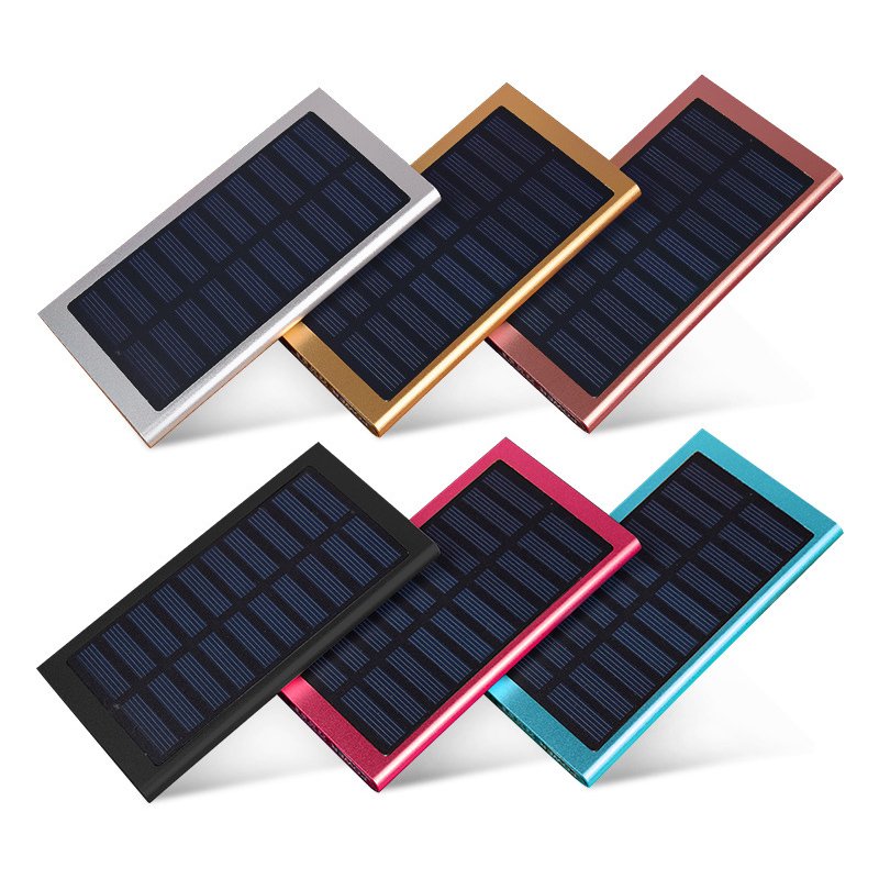Dual USB 10000mAh Power Bank Waterproof 15000mah Battery Charger 20000mah Portable Solar Panel Mini USB Input LED 2A Polymer