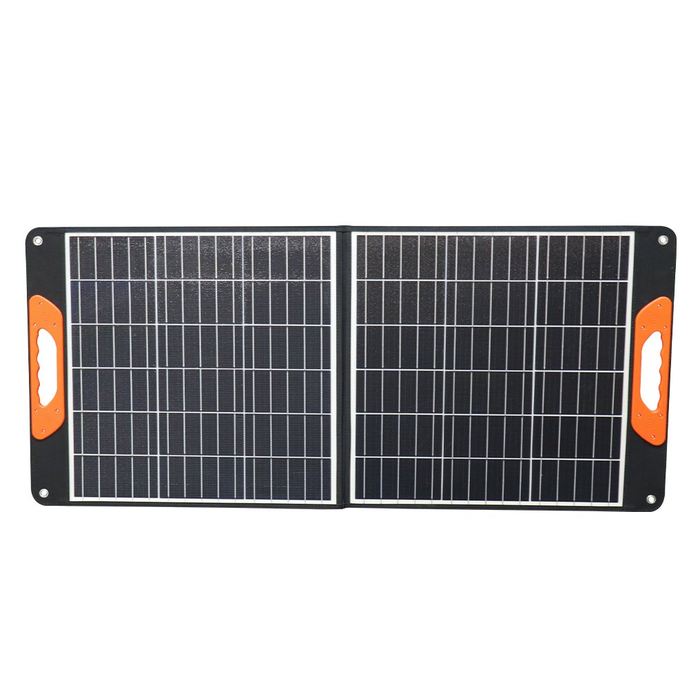 Hight Efficient Outdoor Portable 100w Photovoltaic Panel Etfe Monocrystalline Foldable Solar Panels With 220v Solar Power Bank