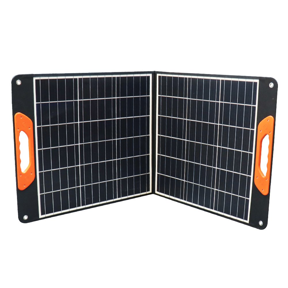 Hight Efficient Outdoor Portable 100w Photovoltaic Panel Etfe Monocrystalline Foldable Solar Panels With 220v Solar Power Bank