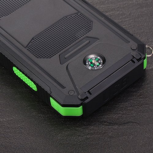 Best Waterproof 20000mAh Solar Charger with Compass Outdoor Solar Power Bank 20000mAh with Two Strong Flashlight Hot on Amazon