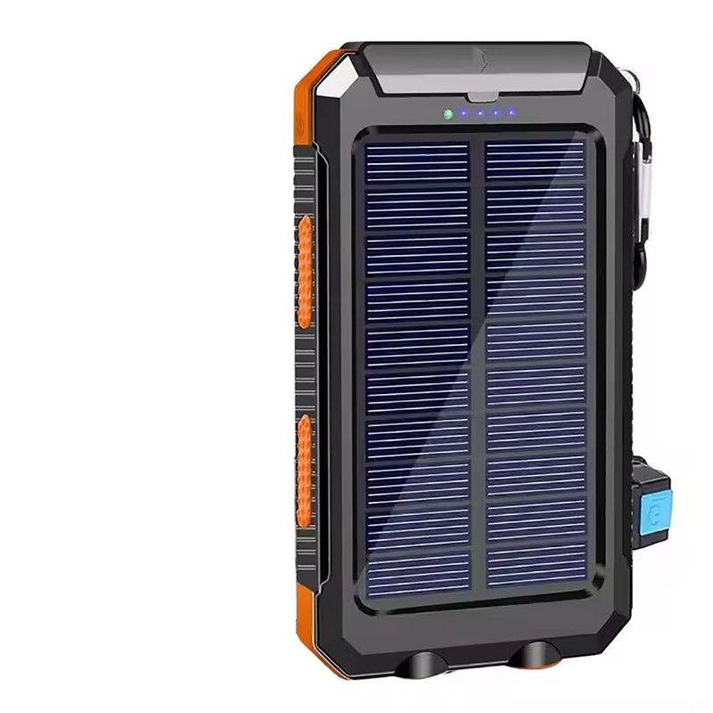 Outdoor Camping Waterproof Portable Solar Power Bank With LED Light 10000mAh Buckle Fast Charge For phone