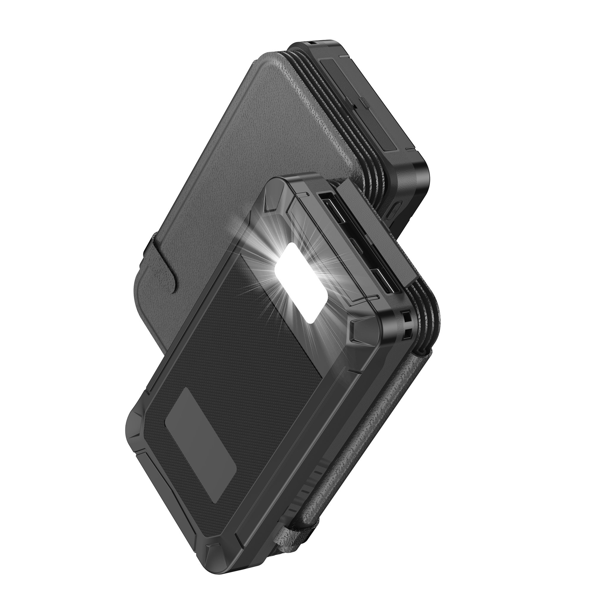 2024 Best Seller Outdoor Camping Solar Phone Charger 20000mAh Portable Large Capacity With 4 Foldable Solar Panels Power Bank