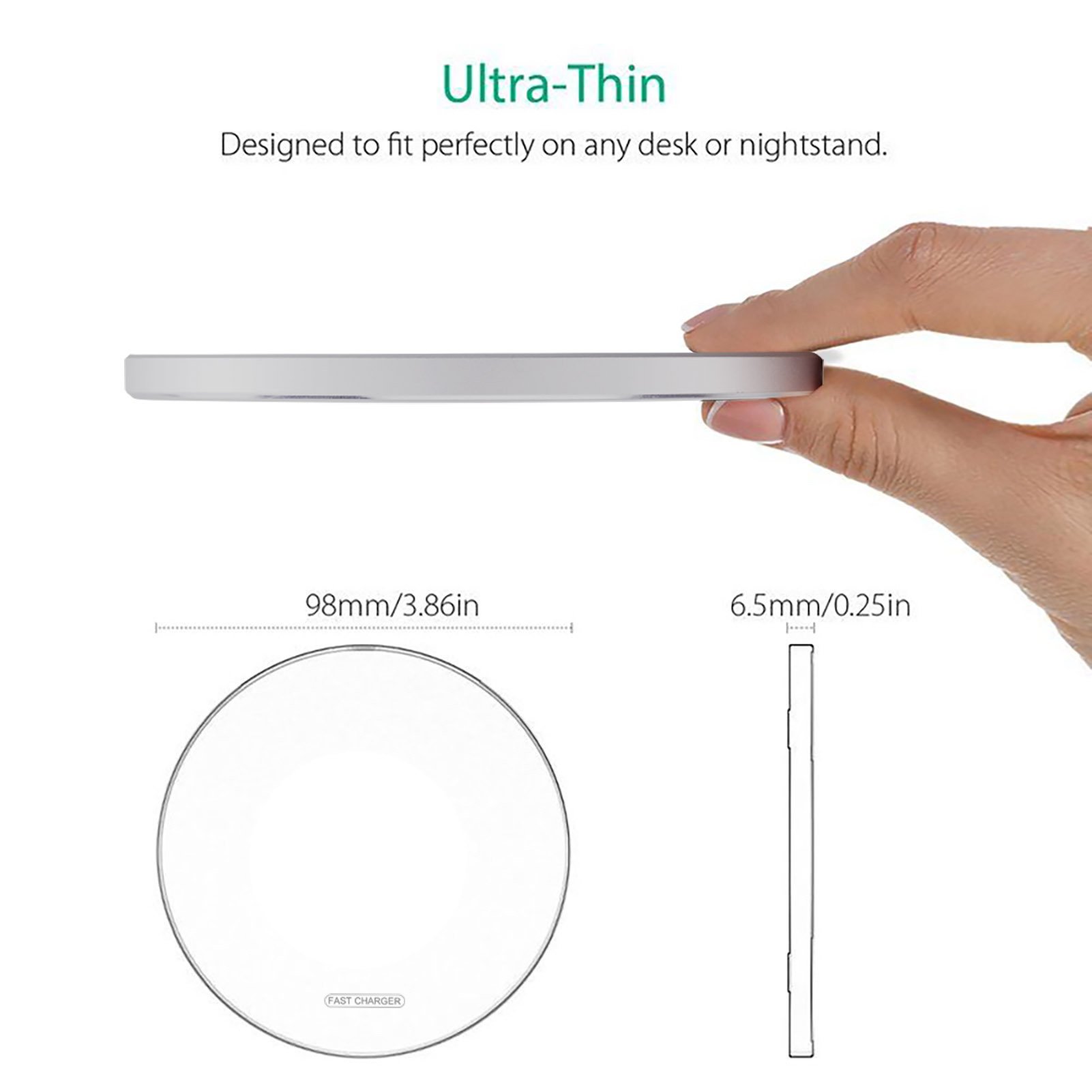 Wireless charging Ultra thin Simple Fast charging ,Essential for travel business,Best-sell wireless charging