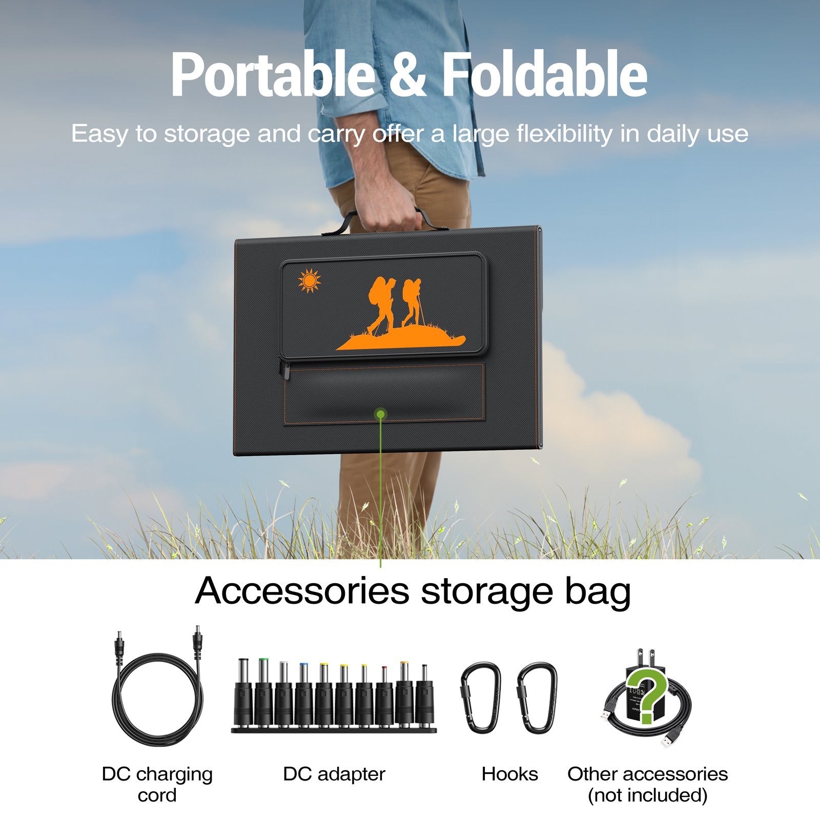 90watts 18V DC PD 45watts Monocrystalline camping backpack flexible solar panel mini solar panel foldable solor panel charger