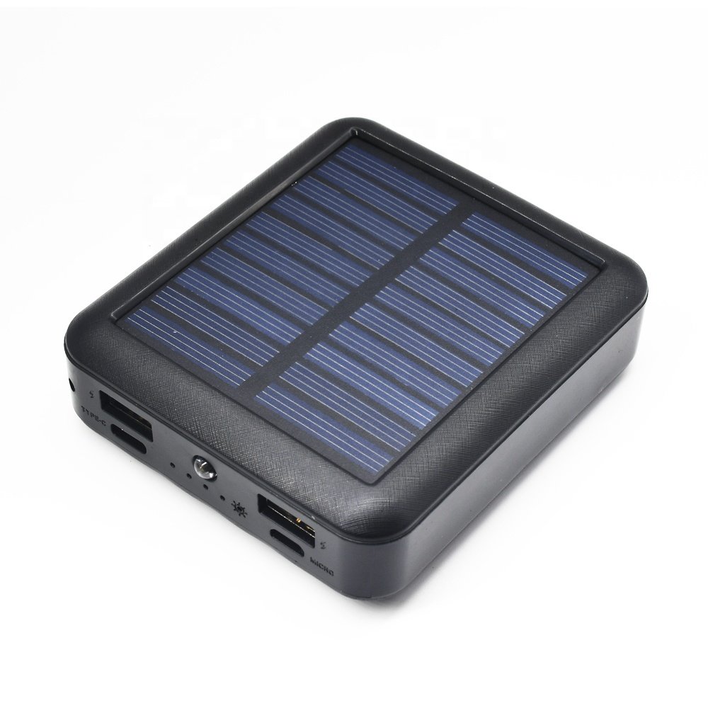Outdoor Portable hot sale 10000mAh solar panel charger with 4 cables build-in solar Power Bank for mobile phone