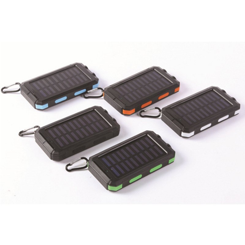 IP67 IPX6 Solar charger waterproof With Compass And LED light power bank 20000mah Waterproof Solar Power Bank