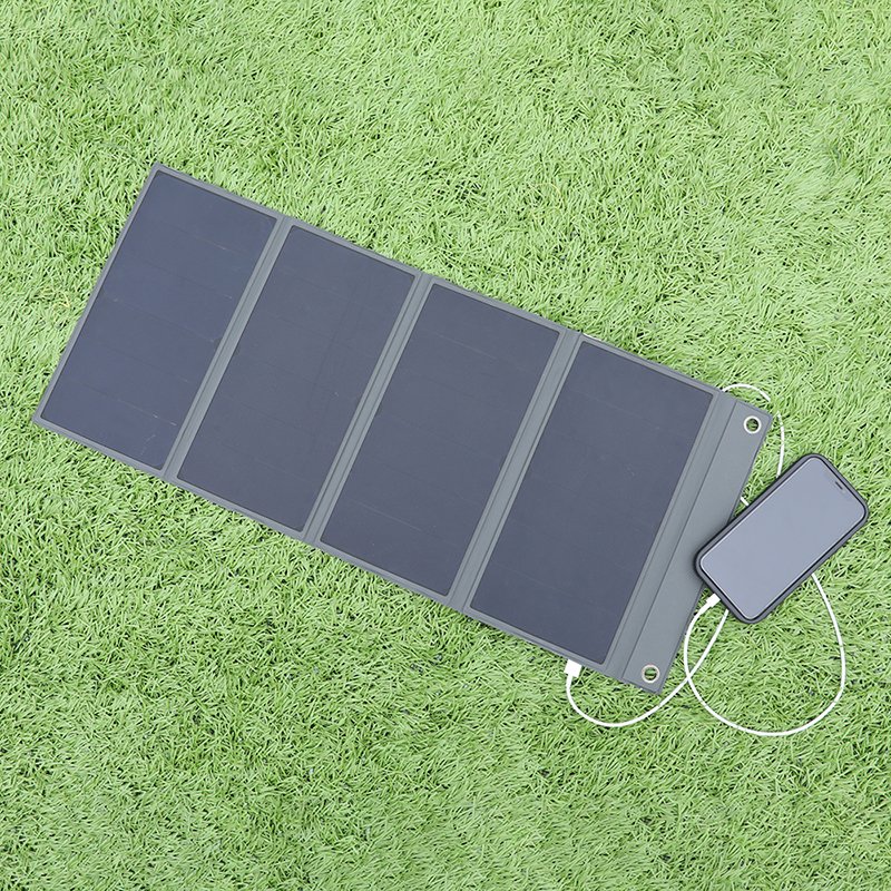 High Quality 24000mAh Folding Solar Panel Power Bank dual fast charge PD65 24w Solar Panel battery pack charger for camping