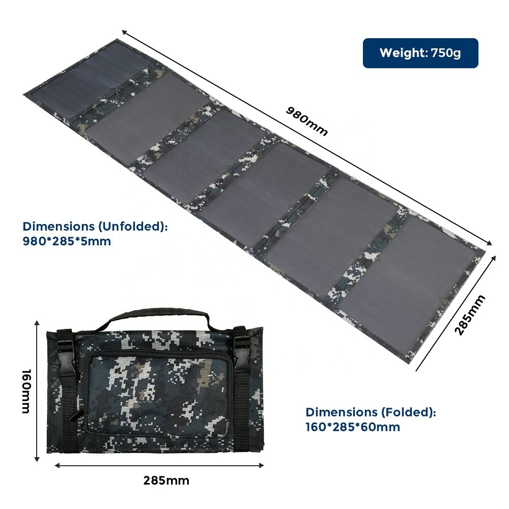 Outdoors Rv Solar Energy Panel 40W Mono Solar Panel For Laptop Tablet Cellphone Notebooks Laptops Camping Hiking Travel
